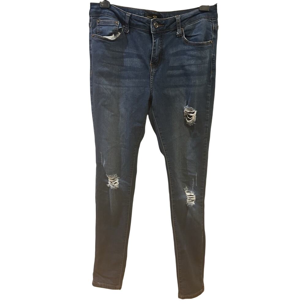 Hammer Jeans Womens Distressed Skinny Size 9 Blue Denim